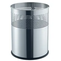 Helit Helit, Metall-Papierkorb, Abfalleimer, Silber