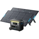 Anker SOLIX F2000 Solargenerator, 767 GaNPrime PowerHouse 2048Wh mit 2x 400W Solarpanel, tragbare Powerstation mit 2300W AC Ausgang und LifePO4 Akku für Zuhause, Camping, Wohnmobil