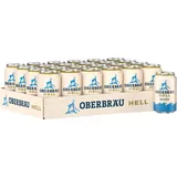 Oberbräu Hell, mild süffiges Helles Bier aus Bayern, Dosenbier EINWEG (24 x 0.33 L)