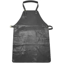 Served with Style - 78090 Schwarz - Gastfreundschaftsschürze aus Leder (groß)