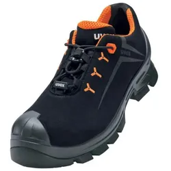 uvex 2 VIBRAM Sicherheitsschuh S3 Halbschuh Velours schwarz/orange 44 - 6528344 - schwarz/orange