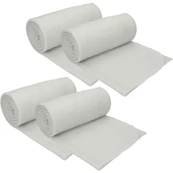 Betz 4 Stück Fleecedecken Kuscheldecken Größe 130x170 cm Farbe Silber