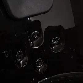 Beliani Whirlwanne Eckmodell mit LED MARTINICA 214 x 155 cm Schwarz