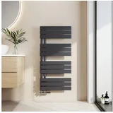 EMKE Emke, Handtuchhalter + Handtuchhaken, Badheizkörper Handtuchhalter Handtuchwärmer 100x50cm Anthrazit 555w