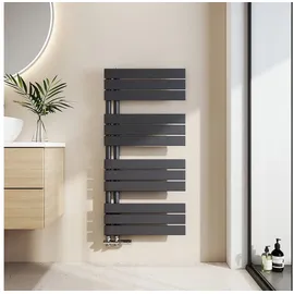 EMKE Emke, Handtuchhalter + Handtuchhaken, Badheizkörper Handtuchhalter Handtuchwärmer 100x50cm Anthrazit 555w