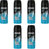 Axe Bodyspray Ice Chill ohne Aluminiumsalze 6x 150 ml Dose