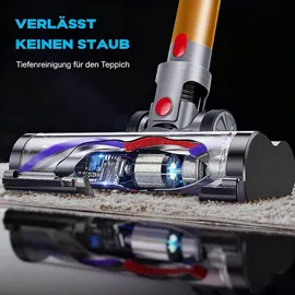 blyno Bürste Kompatibel für Dyson V7, V8, V10, V11, V15 Staubsauger Elektrobürste mit Direktantrieb mit 4 Frontlichten Hartboden und KurzflorigeTepp