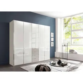 Novel Drehtürenschrank 250 x 216 x 58 cm Grau/Weiß