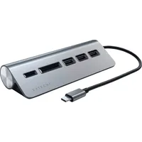 Satechi Type-C Aluminium USB Hub & Card Reader space gray