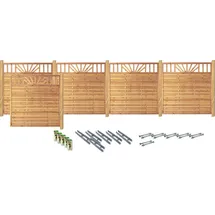 Konifera Sichtschutzelement 9,54 m x 180 cm Grün/Massivholz