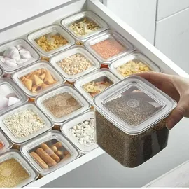 COFI Vip Ahmet 30-Teilig Vorratsdosen VorratsBehälter-Set Aufbewahrung Eckig Set VP-260 Aufbewahrungsbox-Set transparent