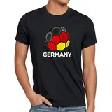 style3 T-Shirt Deutschland Fan WM 2026 Fussball Sport Trikot flagge fan EM schwarz 4XL