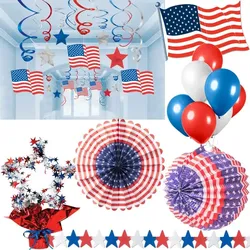 Party Deko USA Partyset Dekoration Amerika blau weiß rot Stars & Stripes