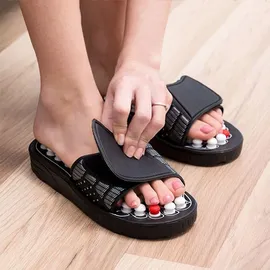 InnovaGoods InnovaGoods® Plantarfasziitis-Pantoffeln, Akupunktur-Pantoffeln, Massage-Pantoffeln, 41 Akupunkturpunkte, Klettverschluss, Hilft bei verschiedenen Beschwerden (Größe S)