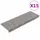 vidaXL Teppich-Treppenstufen 15 Stk. 65x21x4 cm Grau Rechteckiger Rand