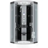AcquaVapore Komplettdusche Duschkabine Fertigdusche Dusche D58-03T0-EC 80x80 cm mit 2K Scheiben Versiegelung