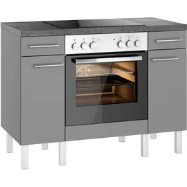 OPTIFIT Küchenzeile Lilly 120 cm grau