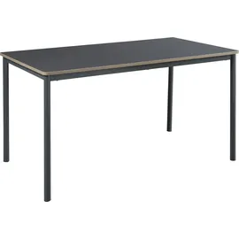 [en.casa] Esstisch Lindesberg für 6 Personen 140x80 cm Grau