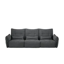 Sofa, 3-Sitzer  Jeaneva , grau , Maße (cm): B: 320 H: 101 T: 114