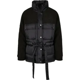 URBAN CLASSICS Sherpa Mix Puffer Jacke Black XS