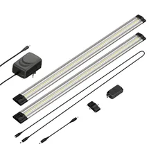 PARLAT LED Unterbau-Leuchte Siris, Touch-Dimmer, flach, je 50cm, je 531lm, warm-weiß, 2er Set