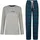 Happy Shorts Pyjama kariert Grau M