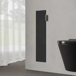 Kronenbach Cube Design WC-Modul 73 cm - Unterputz, Glasfront, Anschlag links, Accessoires, schwarz matt