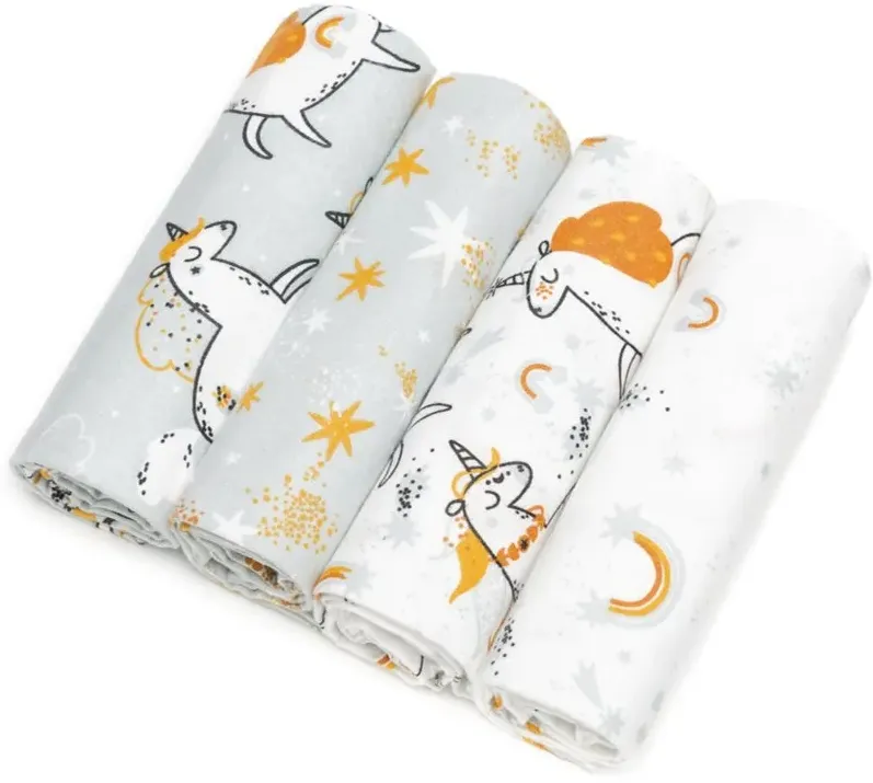 T-TOMI Cloth Diapers Unicorns Stoffwindeln 76x76 cm 4 St.