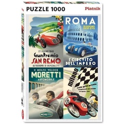 Piatnik Puzzle Michael Crampton Italienische Klassiker 1000 Teile, Puzzleteile bunt