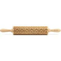 Folkroll Teigroller FOLKROLL "3D-Motiv-Teigrolle", braun, L:43cm, Buchenholz, Teigroller, Teddybären