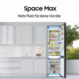 Samsung RL38C602CB1 Kühl-Gefrierkombination (390 l, 2030 mm hoch, Premium Black Steel)