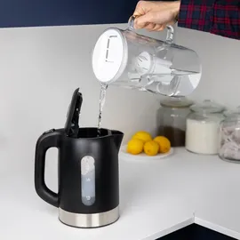 Wessper Wasserfilterkanne Aus Glas 3 L Weiß Kompatibel Mit Brita Classic -wasserfilterkartuschen | Inklusive 1 Wasserfilter-kartusche - Weiß