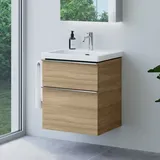 evineo ineo4 Unterschrank B: 58 cm, 2 Auszüge, mit Griff, für Villeroy & Boch Avento & Subway 3.0 Waschtisch,, BE0808OA,