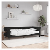 furnicato Bett Tagesbett mit Matratze Schwarz 80x200 cm Samt schwarz