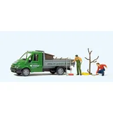 Preiser 33260 - Ford Transit Gartenbau Müll 1:87