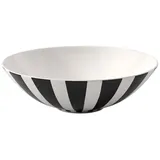 Villeroy & Boch - Memphis Collection Schale Groß Schwarz-Weiß Gestreift, Spülmaschinenfest, Mikrowellensicher, Große Schüssel, Geometrisches Design, Bowl für Salat oder Obst, Premium Porzellan