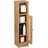 Relaxdays Toilettenpapierhalter stehend, Badezimmeregal HBT: 80x20,5x21 cm, Holzoptik, schmaler WC Papier Schrank, braun