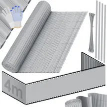 Kesser Balkonverkleidung 100 x 400 cm Hellgrau PVC