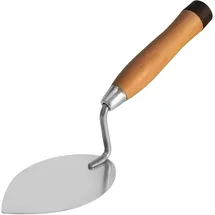 TECTOOL Fliesenkelle FLIESENKELLE MIT ENDKAPPE, ROSTFREI, HOLZ, 160MM (Packung, 1-St., 1 Kelle) Holzgriff mit rostfreiem Blatt