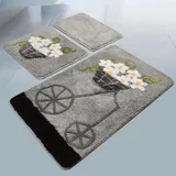 Setmat Set (3-teilig) Grautöne mit Trolley-Design