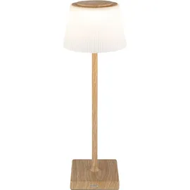 GLOBO Tischleuchte Holzoptik Braun