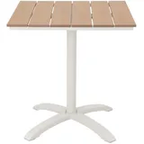 VCM Bistrotisch 70 x 70 x 72 cm Teak-Dekor