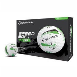 Taylor Made Speed Soft INK Golfball 12er weiss/schw/grün