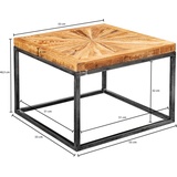 FineBuy Couchtisch Holz Massiv 55x55 cm Wohnzimmertisch Modern Tisch Sofatisch