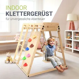Juskys Klettergerüst Maxi für Kinder Natur
