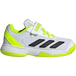 adidas Performance Courtflash Hook-And-Loop Tennisschuhe Kinder JQ8820 - cloud white/core black/lucid lemon 28