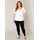 Base Level Curvy "Yoni", Damen, Gr. 46, weiß, Single Jersey, Obermaterial: 94% Viskose, 6% Elasthan, unifarben, figurumspielend hüftlang, Rundhals, abgesteppt, Shirts Ballonshirt, mit gerafftem Rundhalsausschnitt