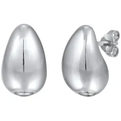 Elli PREMIUM Ohrstecker Tropfenform Bauchig Chunky 925 Silber Ohrringe   Damen 