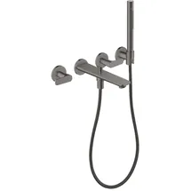 Hansgrohe Axor Citterio C 3-Loch Wannenarmatur Polished Black Chrome