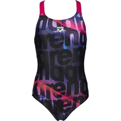 ARENA arena Mädchen Sport Badeanzug Waves, NAVY-FREAK ROSE, 116